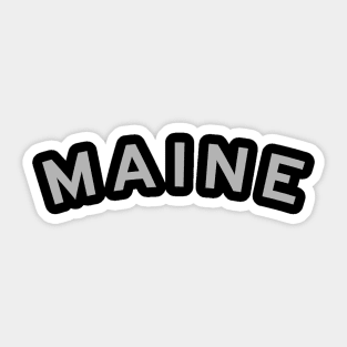 Maine Typography Sticker